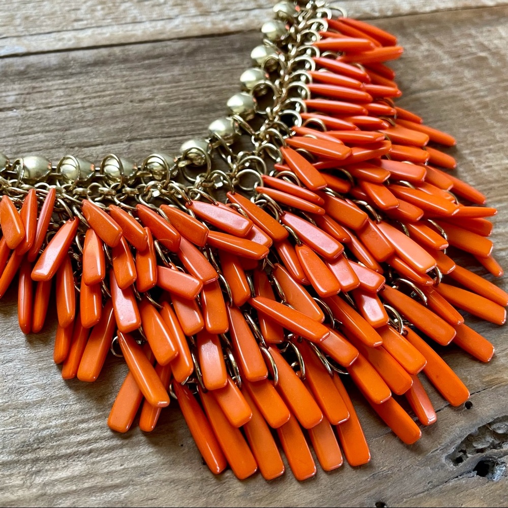 Orange & Gold Statement Necklace